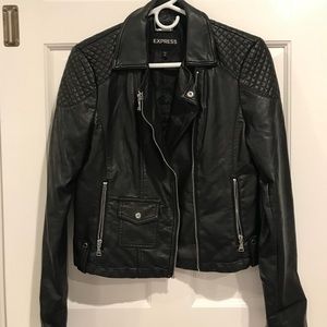 🖤 Express Faux Leather Quilted Moto Jacket